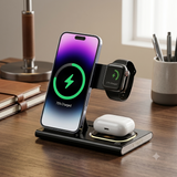 3 IN 1 15W Wireless Charging Charger Magnetic Desktop Night Light Iwatch Fast Charging Stand Gift Customization